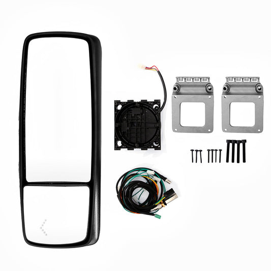 Door Mirror Power Heated Black LH for VNL2004-2017