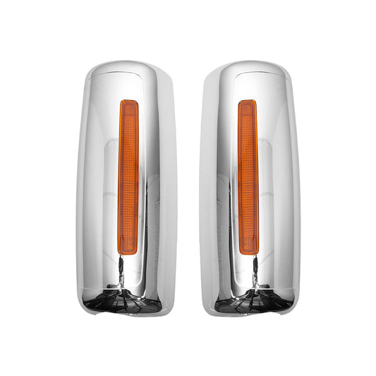 Chrome Mirror Cover With Turn Signal Light LR for INTERNATIONAL PROSTAR