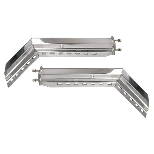 Stainless Steel Angled Mud Flap Hanger Set 30" 2-1/2" 2.5" for universal for Semi Trucks