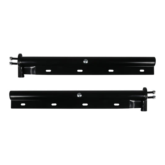 Black Straight Spring Loaded Mud Flap Hanger,Round Tube Style,1-1/8" Bolt Spacing,30" Length Right and Left Included for universal for Semi Trucks