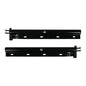 Black Straight Spring Loaded Mud Flap Hanger,Round Tube Style,1-1/8" Bolt Spacing,30" Length Right and Left Included for universal for Semi Trucks