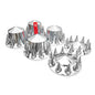 33 mm Spiked Axle Cover Set(2 Front + 4 Rear) for Universal