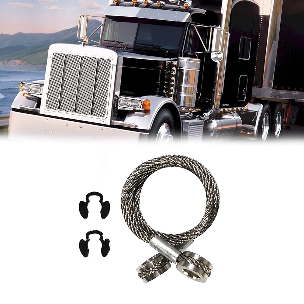 Hood Stay Control Cable for 1987-2010 Peterbilt 357 375 377 378